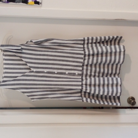 Striped Asymmetrical Dress - Picture 1 of 5
